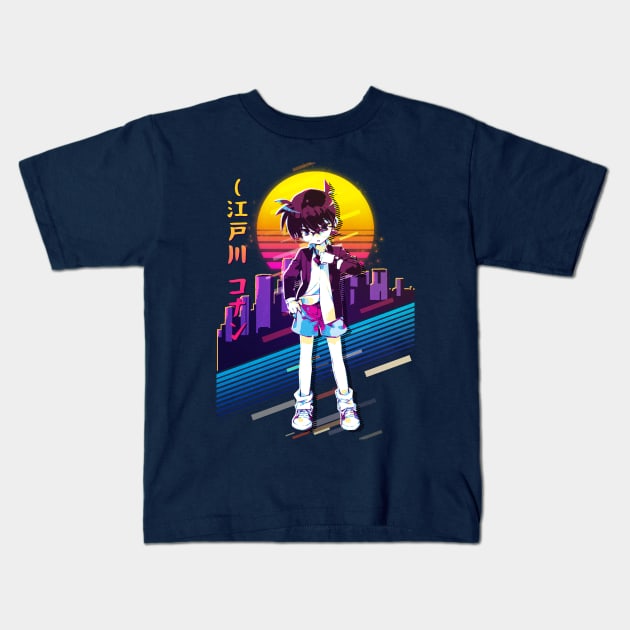 Conan Edogawa Kids T-Shirt by 80sRetro